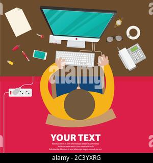 Creative Business and Office Conceptual Vector Design Stock Vector