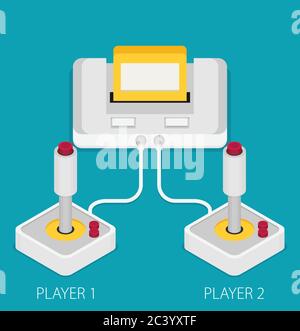 Flat design vector illustration concept of game environment, tools and essentials. Stock Vector