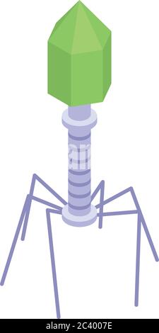 Nanotechnology robot icon, isometric style Stock Vector