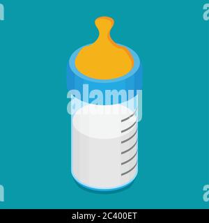 Feeding bottle flat vector icon Stock Vector