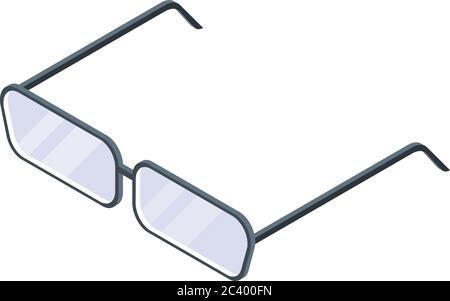 Tax inspector eyeglasses icon, isometric style Stock Vector