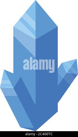 Crystal nanotechnology icon, isometric style Stock Vector