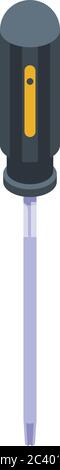 Screwdriver icon, isometric style Stock Vector