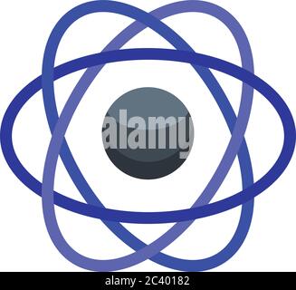 Nanotechnology atom icon, isometric style Stock Vector