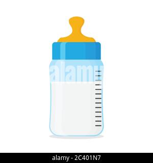Feeding bottle flat vector icon Stock Vector