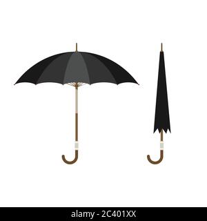 Umbrella flat vector icon Stock Vector
