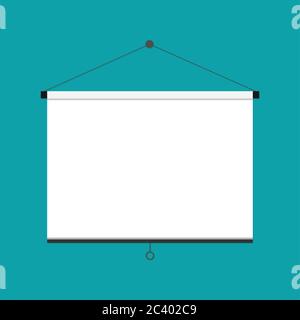 Flat vector Empty Projection screen Stock Vector