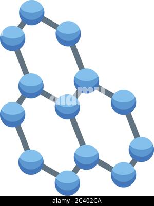 Nanotechnology molecule icon, isometric style Stock Vector