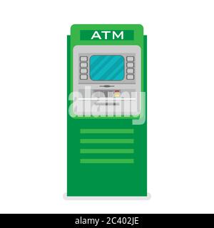 Flat vector ATM machine icon Stock Vector