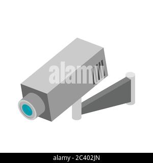 Security camera isometric flat vector Stock Vector