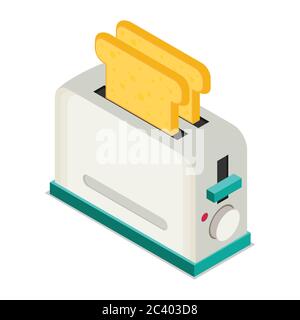 Toaster flat vector icon Stock Vector