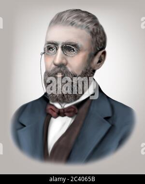 Jules Henri Poincare 1854-1912 French Mathematician Theoretical Physicist Engineer Stock Photo