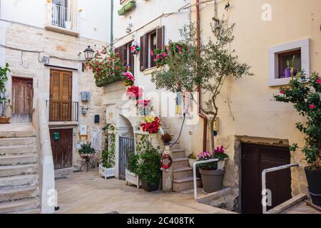 Alleyway of Polignano. Puglia. Italy. Stock Photo