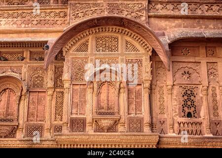 Jodhpur fort sunrise shot near main gate entrance, India. Stock Photo