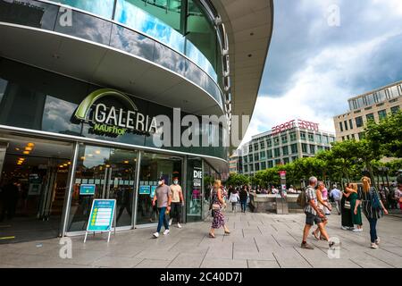 Galeria Kaufhof department store in Frankfurt am Main, Germany, on Hauptwache square, Zeil shopping street. Stock Photo