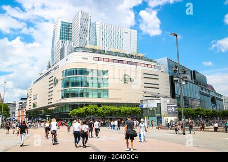 Galeria Kaufhof department store in Frankfurt am Main, Germany, on Hauptwache square, Zeil shopping street. Stock Photo