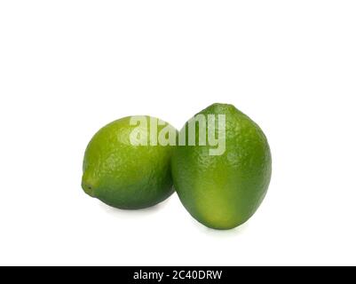 Lime. Fresh fruits isolated on white background. Stock Photo