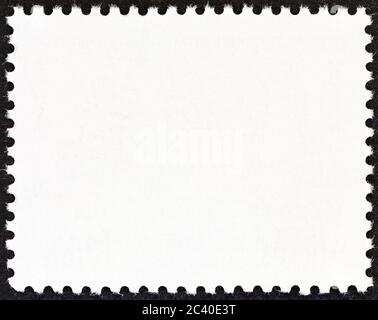 Reverse side of a postage stamp Stock Photo