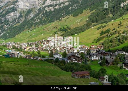Das Dorf Vals im Valser Tal, Graubünden Stock Photo