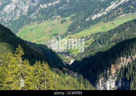 Das Dorf Vals im Valser Tal, Graubünden Stock Photo