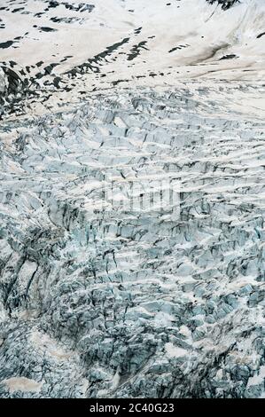 Ischmeer Glacier on the backside of Mount Eiger in Grindelwald Stock Photo