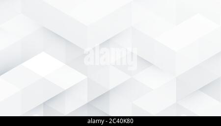 Abstract white monochrome vector background, for design brochure, website, flyer. Geometric white wallpaper for certificate, presentation, landing Stock Vector