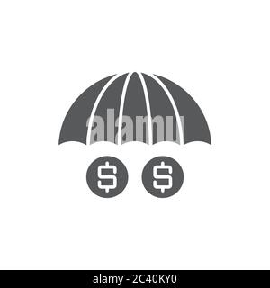 Money Protection vector icon symbol isolated on white background Stock Vector