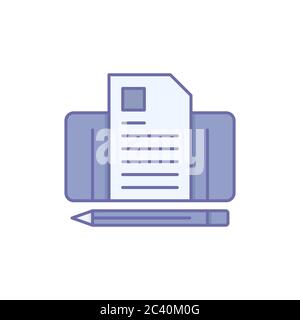 Mobile Blogging vector icon symbol isolated on white background Stock Vector