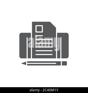 Mobile Blogging vector icon symbol isolated on white background Stock Vector