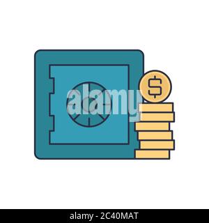 Money Protection vector icon symbol isolated on white background Stock Vector