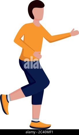 man avatar running design, Marathon athlete training and fitness theme Vector illustration Stock Vector