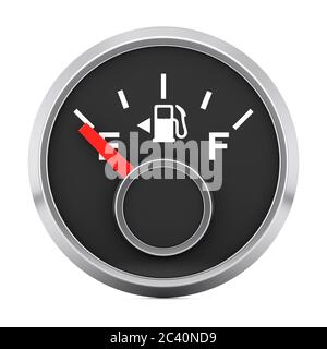 A Closeup Of A Car Fuel Gauge 3d Render Stock Photo - Download Image Now -  Gasoline, Gas Tank, Car - iStock