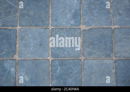 Background of a blue slate in the square form of tiles Stock Photo