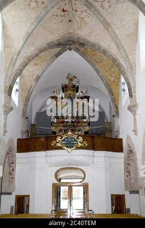 Jihlava, Czech Republic, Moravia, Organ in the local church. Jihlava, Tschechische Republik, Mähren, Orgel in der Ortskirche. Organy w kościele. Stock Photo