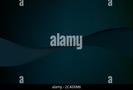 Abstract dark vector background, flow shadow wave for design brochure, website, flyer. Stock Vector