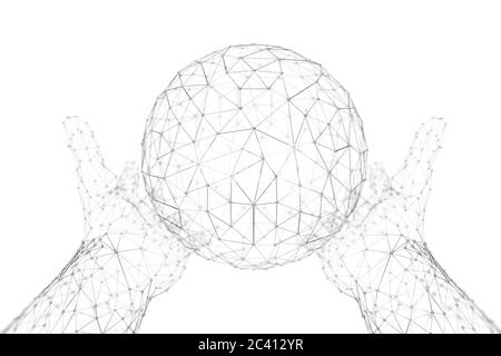 abstract globe sketch
