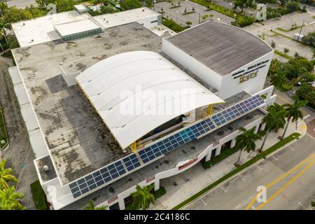 Aerial photo Museum of Discovery and Science Fort Lauderdale FL Stock Photo