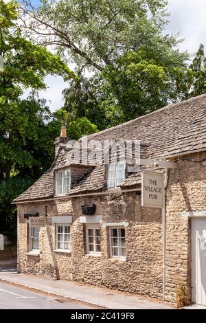 The imaginatively named Village Pub in the Cotswold village of Barnsley, Gloucestershire UK Stock Photo