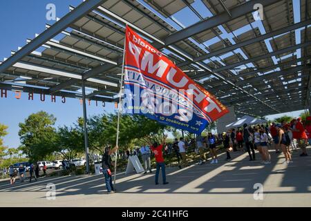 Phoenix AZ, USA. 23rd June, 2020. Donald Trump rally at Dream City ...