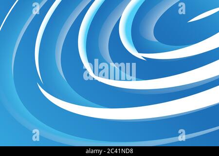 Abstract Blue Gradient 3D Paper Cut Shapes Stock Vector