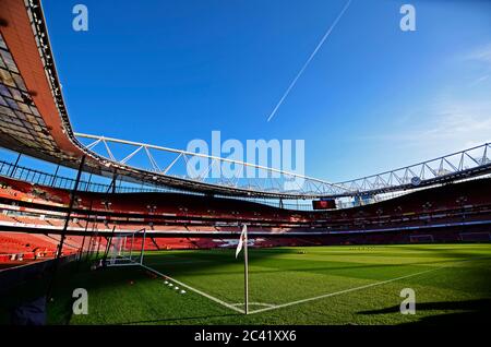 LONDON, ENGLAND - JANUARY 18, 2020: General view of the venue pictured ahead of the 2019/20 Premier League game between Arsenal FC and Sheffield United FC at Emirates Stadium. Stock Photo