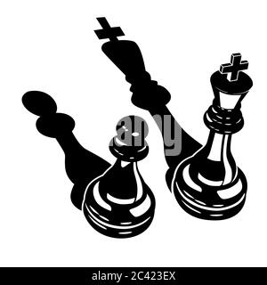 Two chess pawns Royalty Free Vector Image - VectorStock