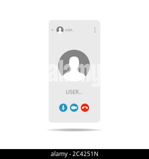 Call screen template. Mobile template, mockup. UI,UX,Kit interface ...