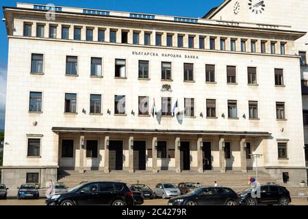 Bulgarian National Bank headquarters in the capital city of Sofia as the central bank in Bulgaria Stock Photo