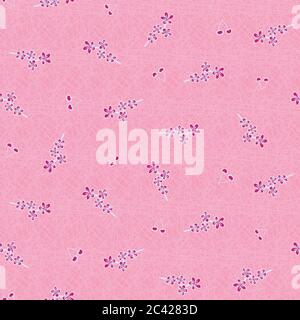 cherry blossoms and fruits seamless vector pattern Stock Vector