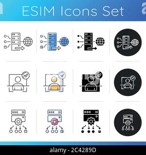 Internet accessibility icons set Stock Vector