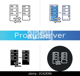 Reverse proxy icon Stock Vector