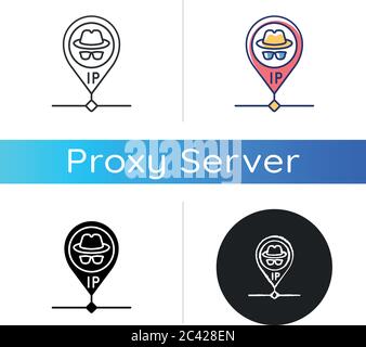 Hidden IP address icon Stock Vector