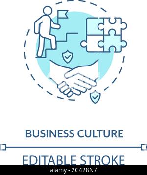 Business culture turquoise concept icon Stock Vector
