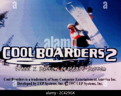 Cool Boarders 2 - Sony Playstation 1 PS1 PSX - Editorial use only Stock Photo